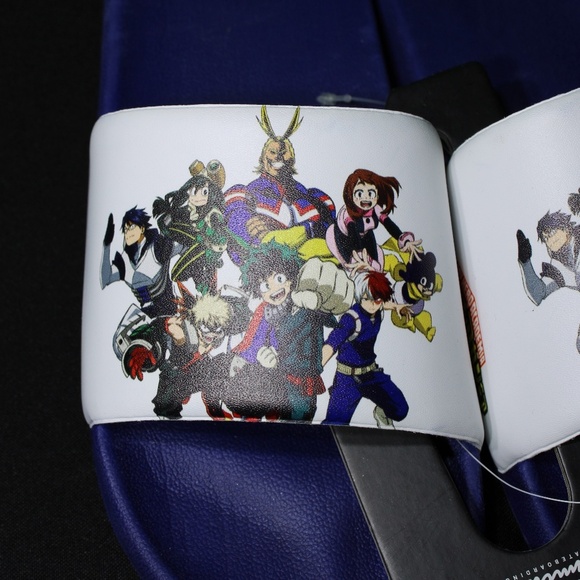 My Hero‎ Academia Slide Sandals White/Navy - Picture 4 of 5